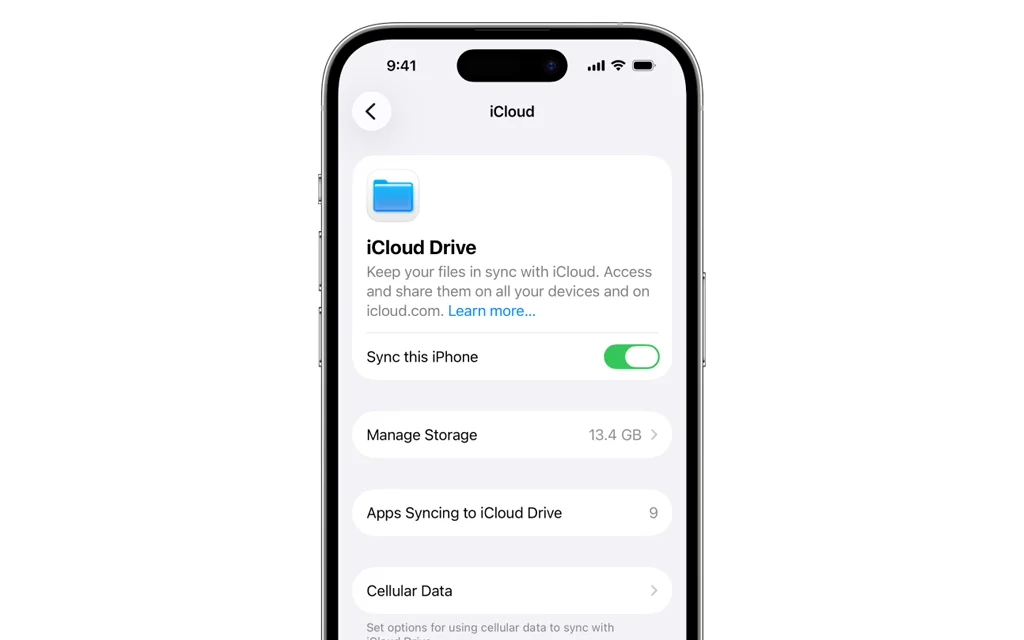 icloud data sync