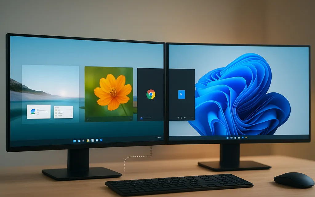 set different wallpaper for dual monitor