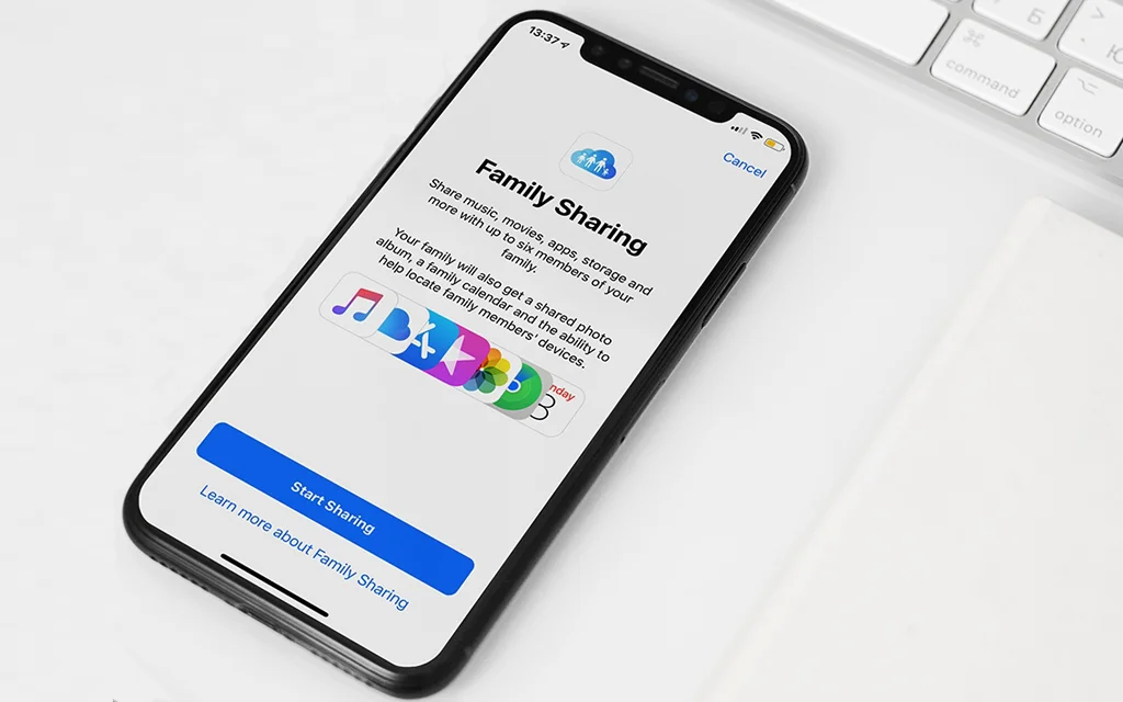 set up family sharing on iphone